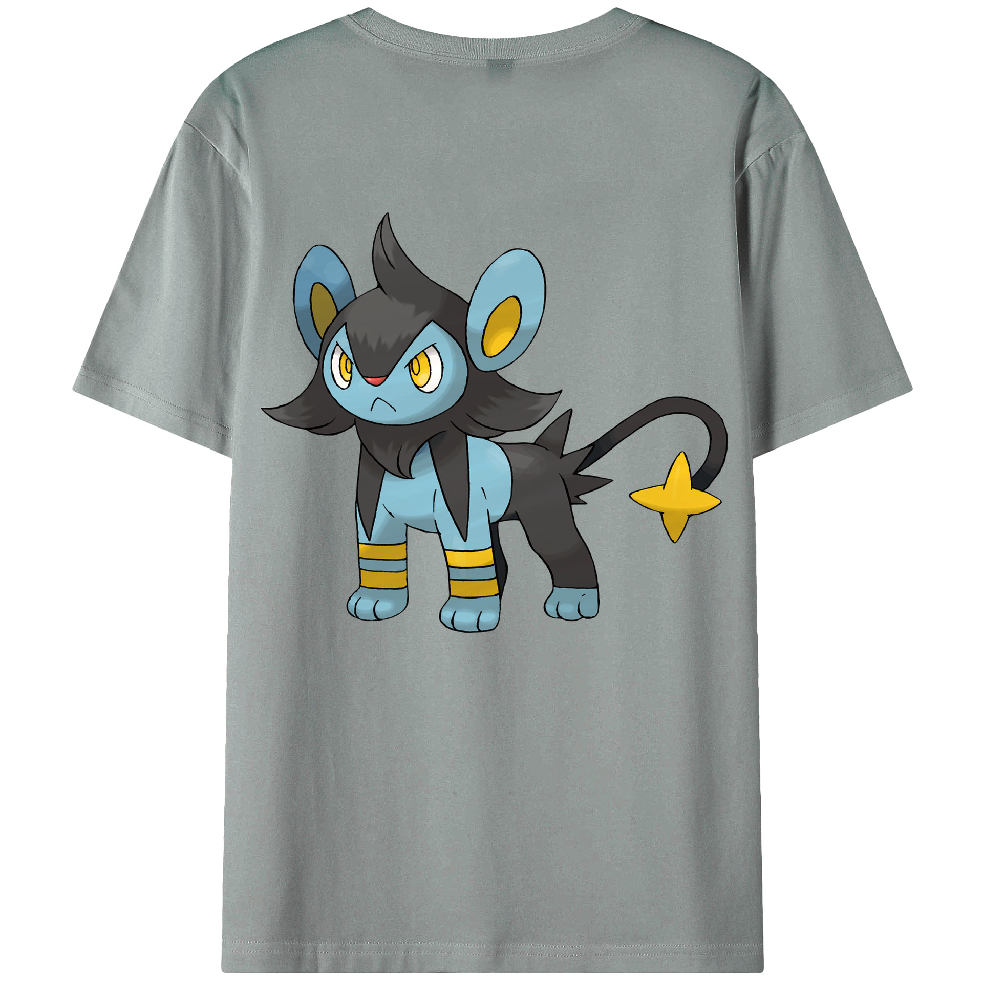 （画像用） ポケットモンスター Pokémon 綿100％ メンズ半袖Tシャツ（バックプリント） 通気性